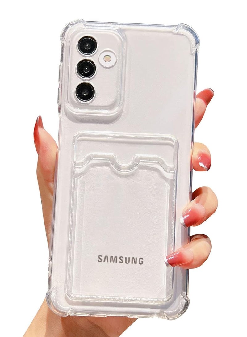 ten.tech TenTech Transparent cover with shockproof corners with card holder - card holder - heat-resistant polyurethane card holder for Samsung Galaxy A34 - transparent  - Image 1