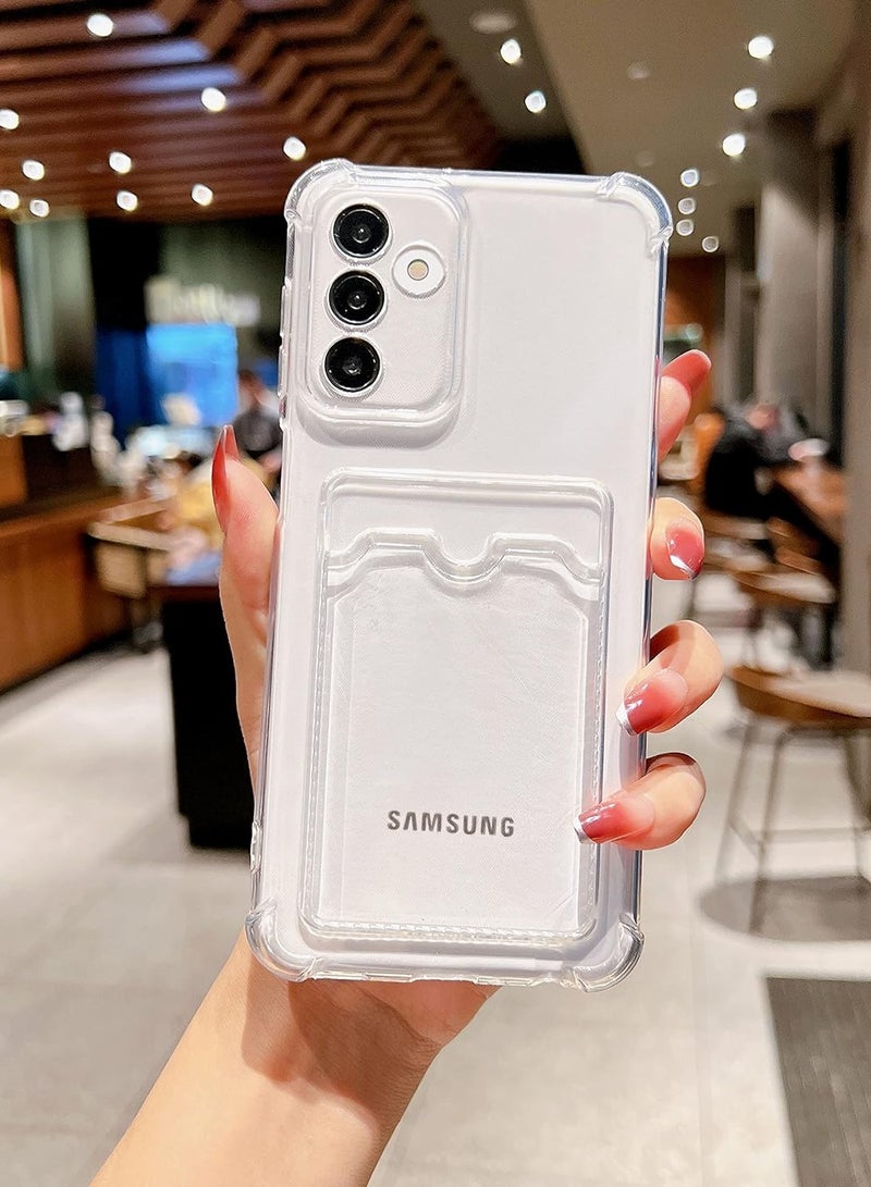 ten.tech TenTech Transparent cover with shockproof corners with card holder - card holder - heat-resistant polyurethane card holder for Samsung Galaxy A34 - transparent  - Image 2