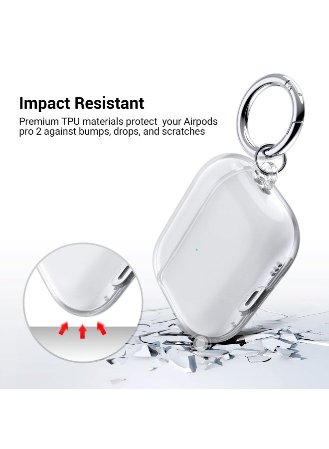 ANYOGRO Anyong AirPods 2 Pro Case, Clear Soft TPU Protective Cover with Cleaning Pen , Anti-Scratch & Anti-Fingerprint ,Front LED Visible,  for Apple AirPods 2 Pro Generation (2022） - Image 2