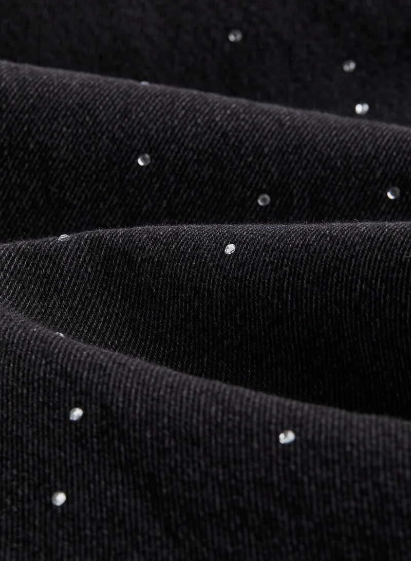 H&M Embellished High Waist Jeans