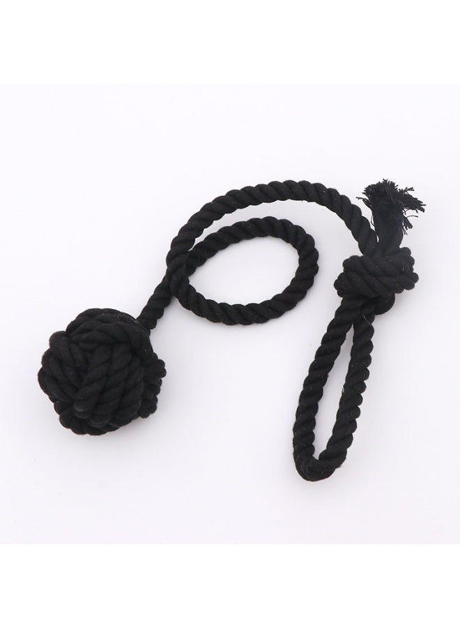 حمالات ستائر 2 حزمة، ربطات ستائر، حوامل ستائر للستائر الحائطية، حمالات ستائر، خيوط قطنية منسوجة يدوياً لربطات الستائر （أسود） - Image 2