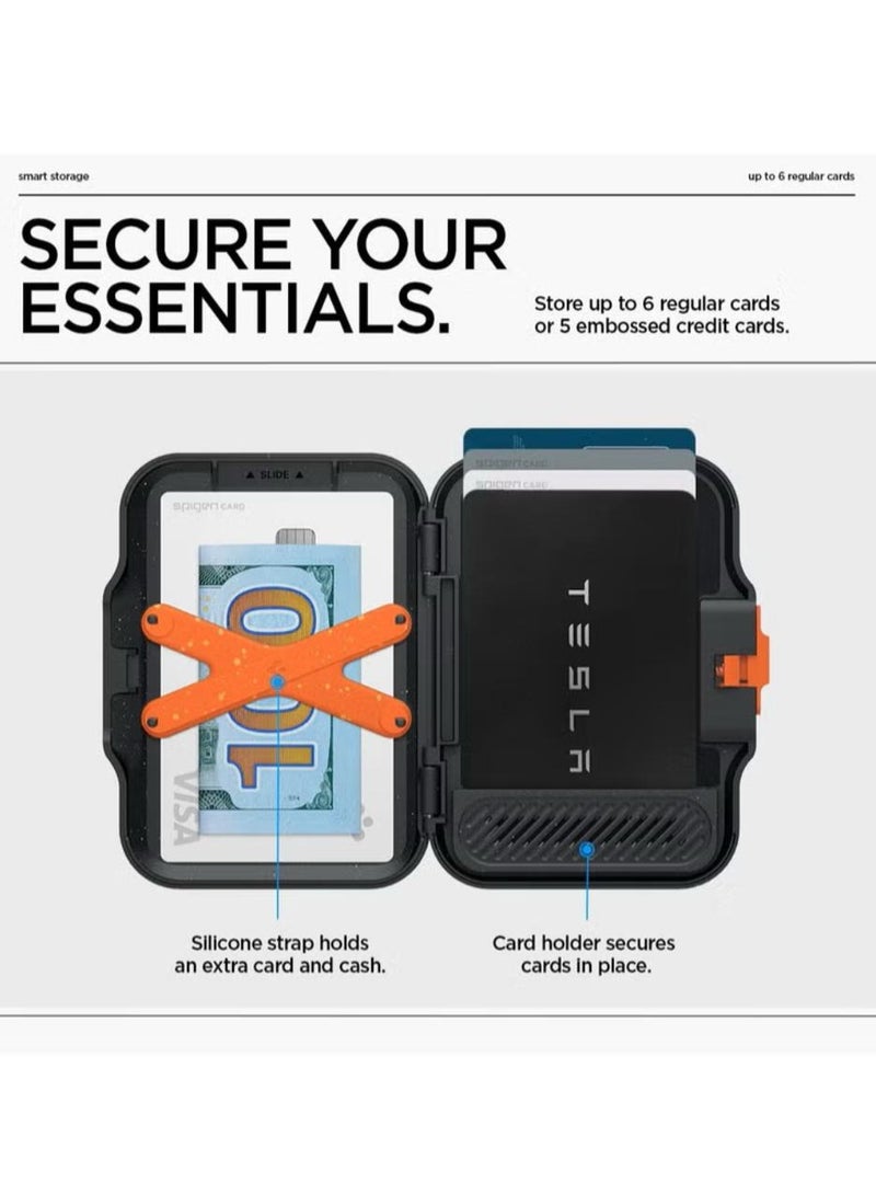 Spigen TinTap MagFit Plus Hard Shell Dual Magnet MagSafe Wallet Card Holder [5-6 Cards] for iPhone 16 Pro Max / 16 Pro / 16 Plus / 16 / iPhone 15/14/13/12 series - Black - Image 3