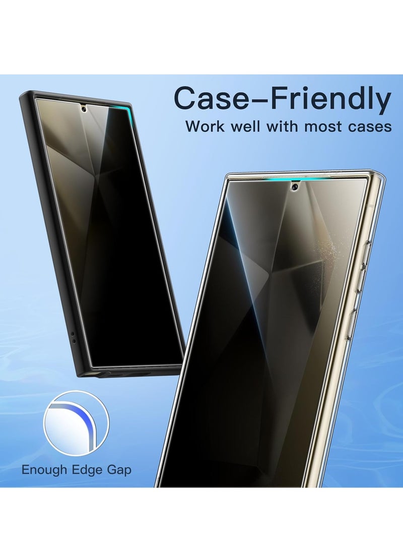BORTONY Samsung Galaxy S24 Ultra 2-Pack Privacy Screen Protector with 2-Pack Camera Lens Protector Anti-Spy Flexible Privacy Protective Tempered Glass For Samsung Galaxy S24 Ultra - Image 5