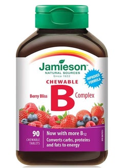 Jamieson Jamieson Vitamin B Complex - Berry Bliss Flavour Chewable 90 Tablets 