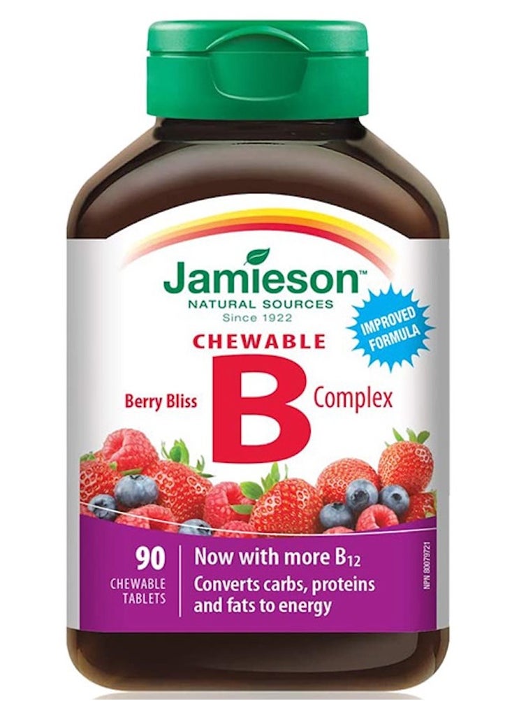 Jamieson Jamieson Vitamin B Complex - Berry Bliss Flavour Chewable 90 Tablets 