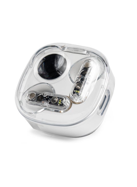 Bluetooth Headset Wireless Noise Cancelling Semi-In-Ear Sports Running White for iPhone, Android