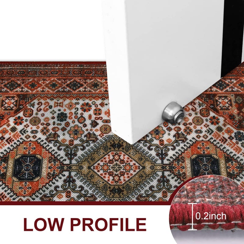 Collive Washable Indoor Doormat  Non Slip Retro Welcome Mats 20"" x 32"" Area Rug Quick Absorbent Entrance Rug Distressed Front Door Mat  Entryway Rug Doormats Floor Mat for Kitchen Home Patio - Image 5