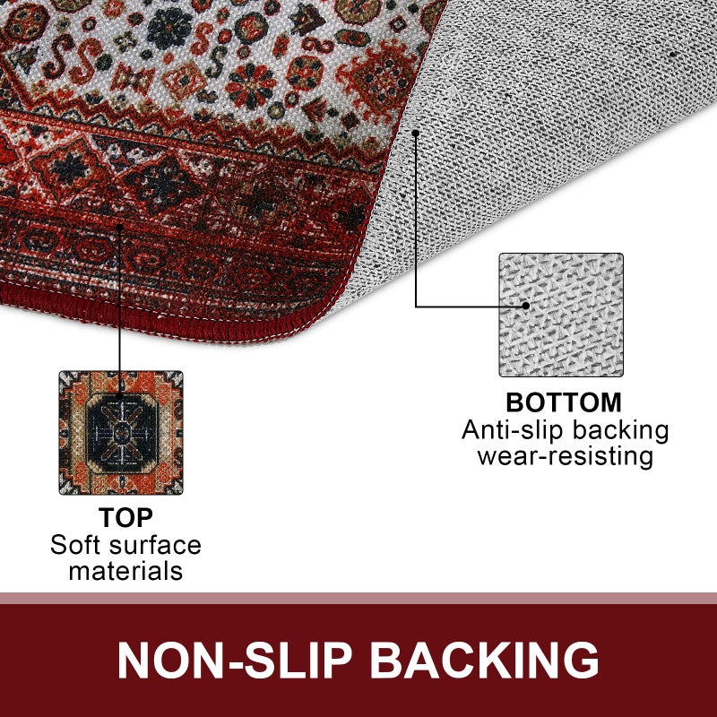 Collive Washable Indoor Doormat  Non Slip Retro Welcome Mats 20"" x 32"" Area Rug Quick Absorbent Entrance Rug Distressed Front Door Mat  Entryway Rug Doormats Floor Mat for Kitchen Home Patio - Image 2