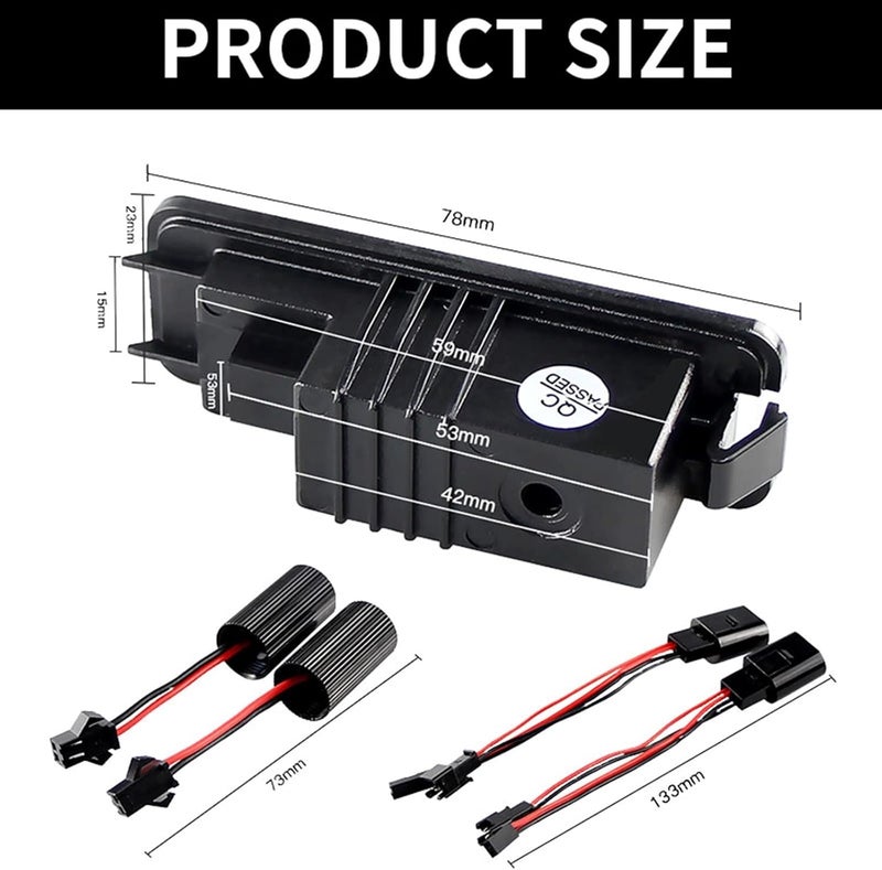 QASULER 2X Canbus License Plate Light for VW and Skoda - Image 2