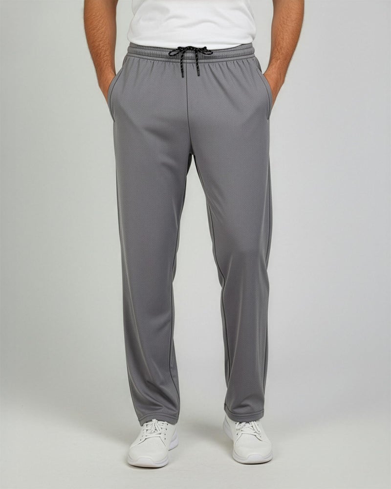 REALESSENTIALS Real Essentials 3 Pack: Men's Mesh Open Bottom Sweatpants Gym Active Athletic Workout Casual Pants with Pockets - Set 8, XXL - Image 2