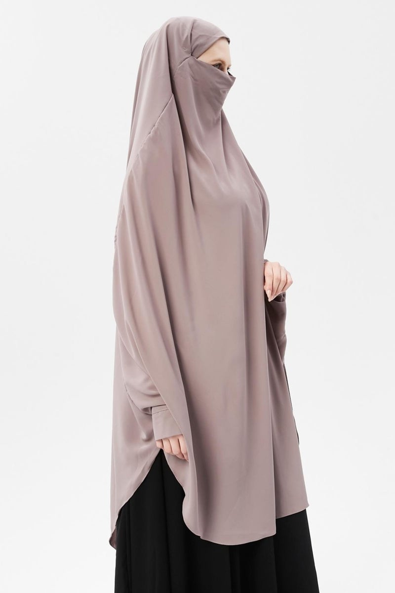 Altobeh Women's Hijab Medina Silk Sheet Top with Veil Soufflé Hijab - Image 2
