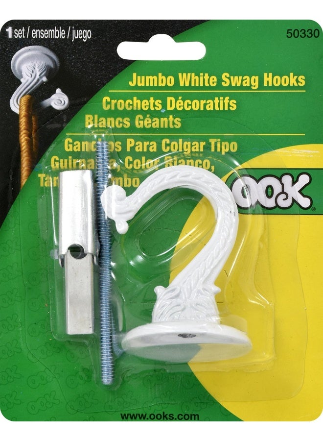 OOK Jumbo Swag Hwith Hardware White - Image 2