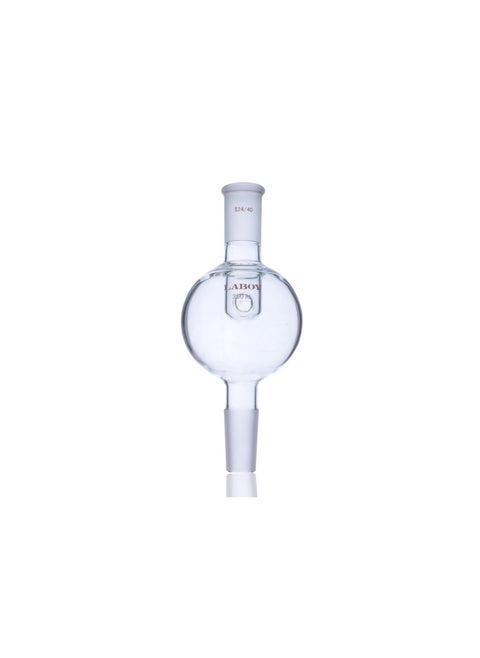 Glass Splash-Guard Adapter Rotary Evaporator Bump Trap 250ml with 24/40 Top Joint and 24/40 Bottom Joint,with Upper Inner Vapor Tube