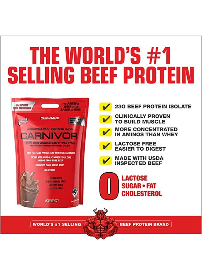 ماسيلميدز كارنيفور بروتين عزل اللحم البقري بنكهة الشوكولاتة 7.47 رطل - 100 حصة - Image 3