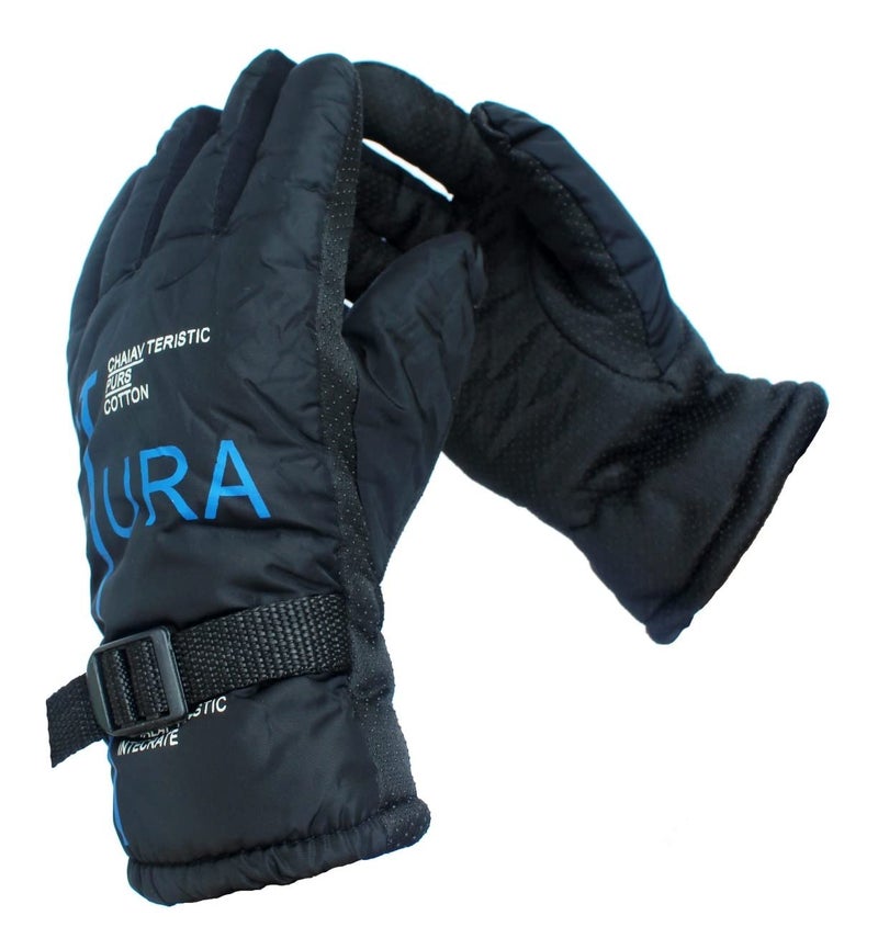 Alexvyan -20? Snow And Windproof Thermal Soft Warm Winter Gloves (Fur/Fleece Inside) For Riding, Protective Warm Hand Riding Cycling, Byke, Bike, Scooty,Motorcycle For Men & Boy,Male, Black - Image 5