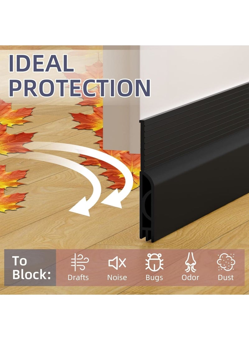 Cobest Door Draft Stopper, Door Sweep for Bottom of Door, Weather Stripping Door Seal, Under Door Gap Filler, Under Door Draft Blocker Soundproof/Insulator, Door stoppers (39, Black) - Image 5