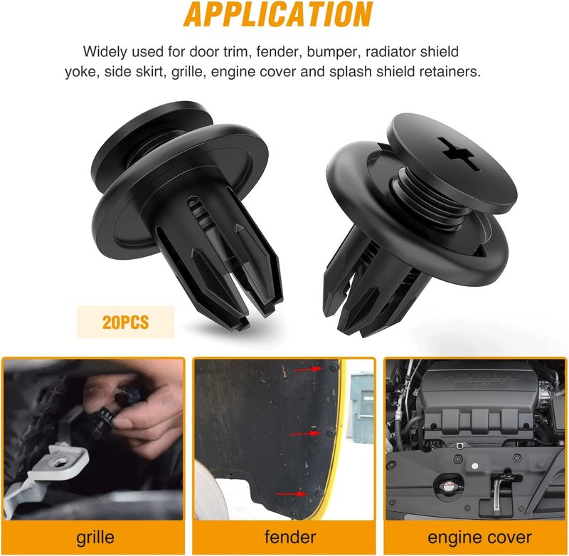 GOOACC 120PCS Car Bumper Retainer Clips & Fasteners Kit - Image 4