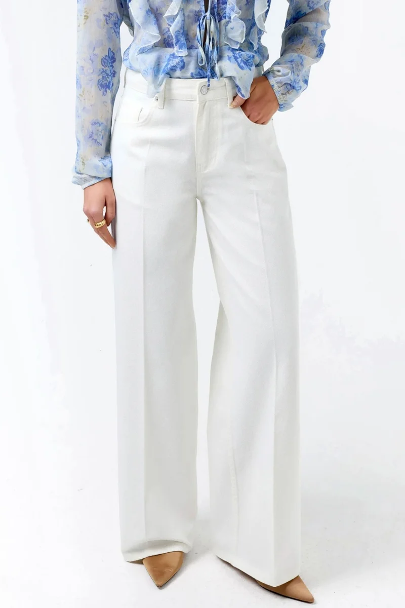 هيكاب Wide Leg Raw Denim Jeans