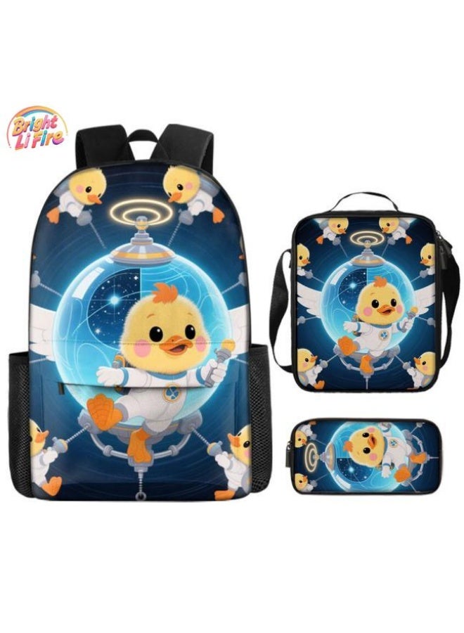واضح من النار حقيبة ظهر + حقيبة يد + حقيبة قرطاسية | هدية موسم العودة إلى المدرسة / عطلة | مجموعة حقيبة كرتونية من ثلاث قطع، سهلة التعامل مع المناسبات المختلفة (الطلاب والأطفال ونزهات الأصدقاء وتسلق الجبال والمدرسة وما إلى ذلك) - 40 - Image 1
