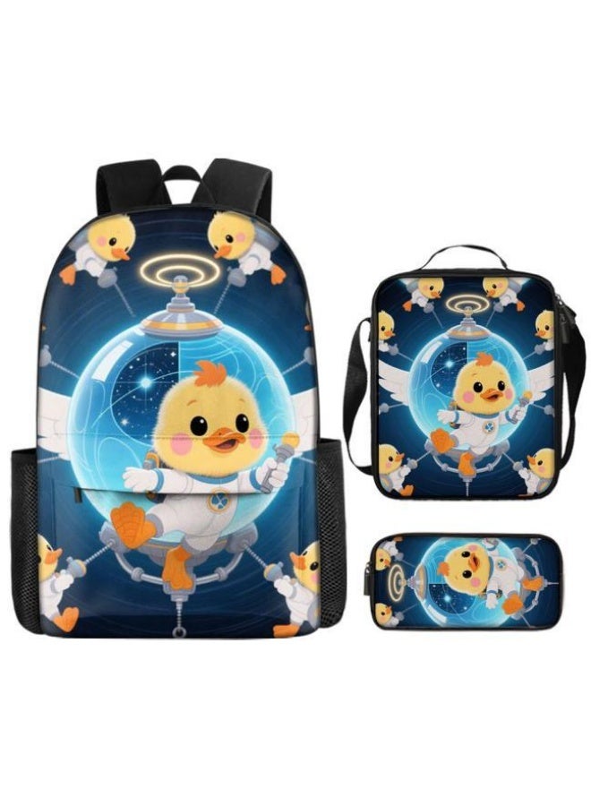 واضح من النار حقيبة ظهر + حقيبة يد + حقيبة قرطاسية | هدية موسم العودة إلى المدرسة / عطلة | مجموعة حقيبة كرتونية من ثلاث قطع، سهلة التعامل مع المناسبات المختلفة (الطلاب والأطفال ونزهات الأصدقاء وتسلق الجبال والمدرسة وما إلى ذلك) - 40 - Image 2