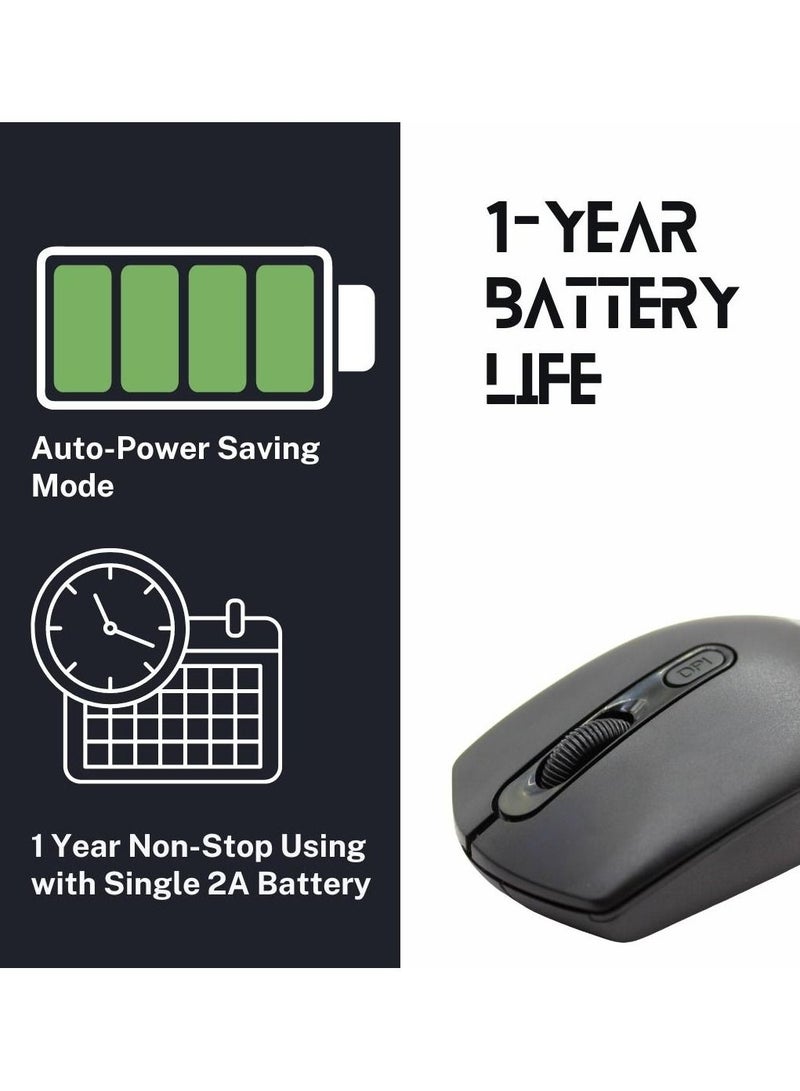 Goldfinch wireless mouse for laptop and desktop with dpi and compatible with windows and mac with 10meters wireless range Black - Image 5