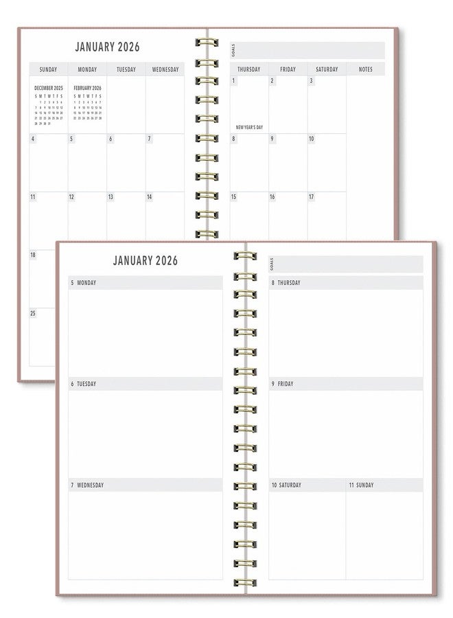 Sweetzer & Orange 2026 Planner - 6" x 8.25" Dated Daily, Weekly & Monthly Calendar Planner - January to December 2026 - Tiramisu Design with Motivational Stickers, Gold Spiral & Sturdy Paper - Image 3