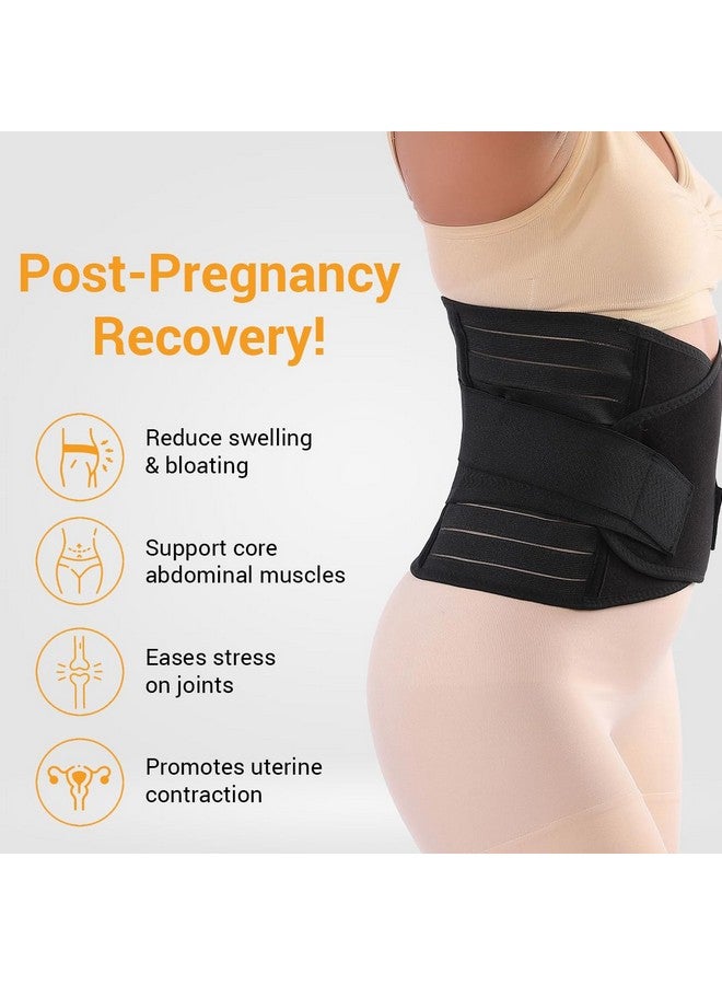 AHC Post Pregnancy Maternity Abdominal Belt/Band For Tummy Reduction, Slimming Waist, Lower Back Pain Relief After Delivery C Section (Free Size, Black) - Image 3