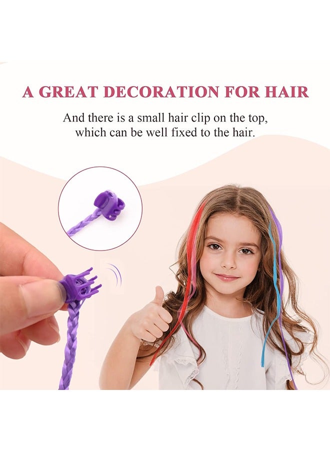 اتش واي 24 حزمة اكسسوارات الشعر للبنات، وصلات الشعر الملونة للأطفال النايلون قوس قزح مشابك الشعر للأطفال الصغار الفتيات ذيل الحصان الملحقات (ألوان متعددة) - Image 2