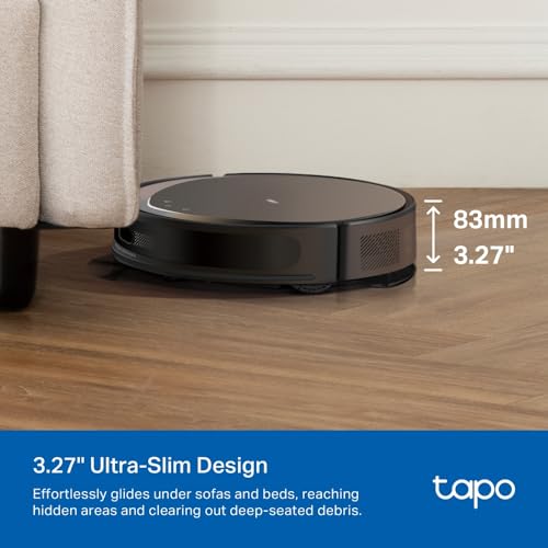 Tapo TP-Link RV20 Max 5300Pa Suction Robot Vacuum & Mop with MagSlim™ LiDAR Navigation, Ultra-Slim 83mm Design, Customizable Cleaning, Auto-Charging, and Voice Control - Image 3