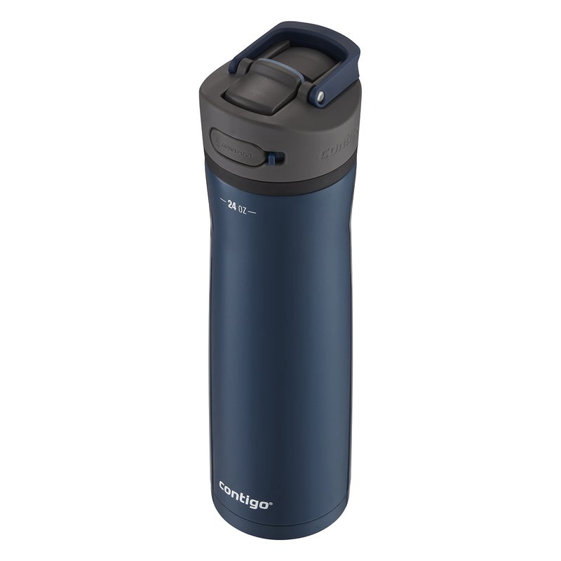 Contigo Ashland 2.0 Leak-Proof Water Bottle with Lid Lock and Angled Straw, Dishwasher Safe, Interchangeable Lid, 24oz, Blueberry - Image 3