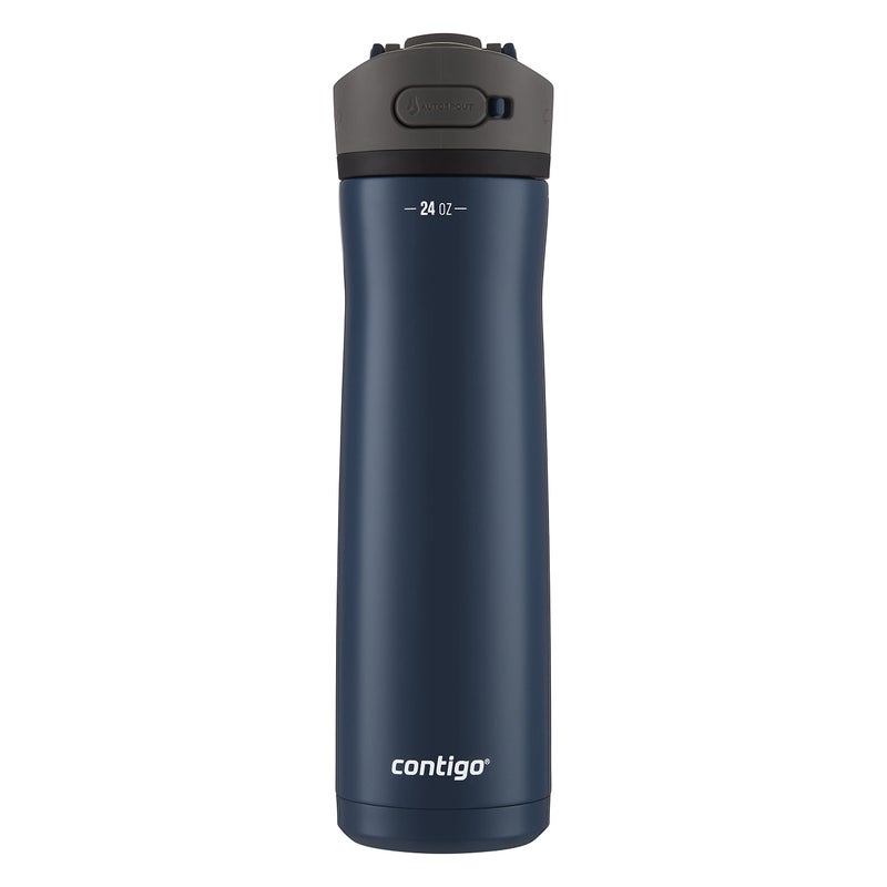 Contigo Ashland 2.0 Leak-Proof Water Bottle with Lid Lock and Angled Straw, Dishwasher Safe, Interchangeable Lid, 24oz, Blueberry - Image 1