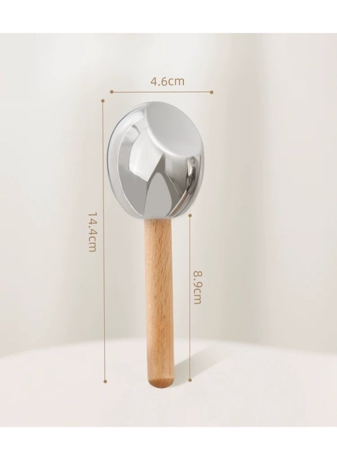 بكرة تدليك الوجه ثنائية الاستخدام للعلاج بالثلج والحرارة، كرات دوارة للثلج للوجه والعينين، كرات تدليك الوجه المطورة، كرات تجميد من الفولاذ المقاوم للصدأ غير قابلة للكسر مع حقيبة حمل وفرشاة (فضي) - Image 3