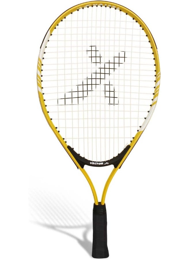 Vector X VXT-520 21 Inch Tennis Racquet Super Lightweight With 3/4 th Cover Racket For Training And Practice - Yellow - Image 1