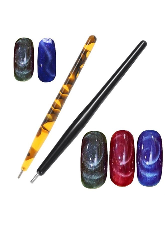 WOKOTO 5Pcs Nail Magnet Tool Set With Double Head Flower Design Nail Magnet Pens And Strong Magnet Stick For Cat Eye Gel Polish Nail Art (MJB076) - Image 5
