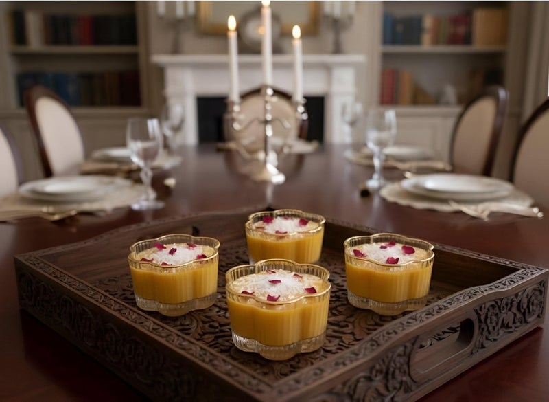 Gold-Trimmed Glass Serving Bowls - Set of 6 Crystal Clear Bowls Ideal for Desserts, Soups, and Rice Pudding, Elegant and Durable - Image 4