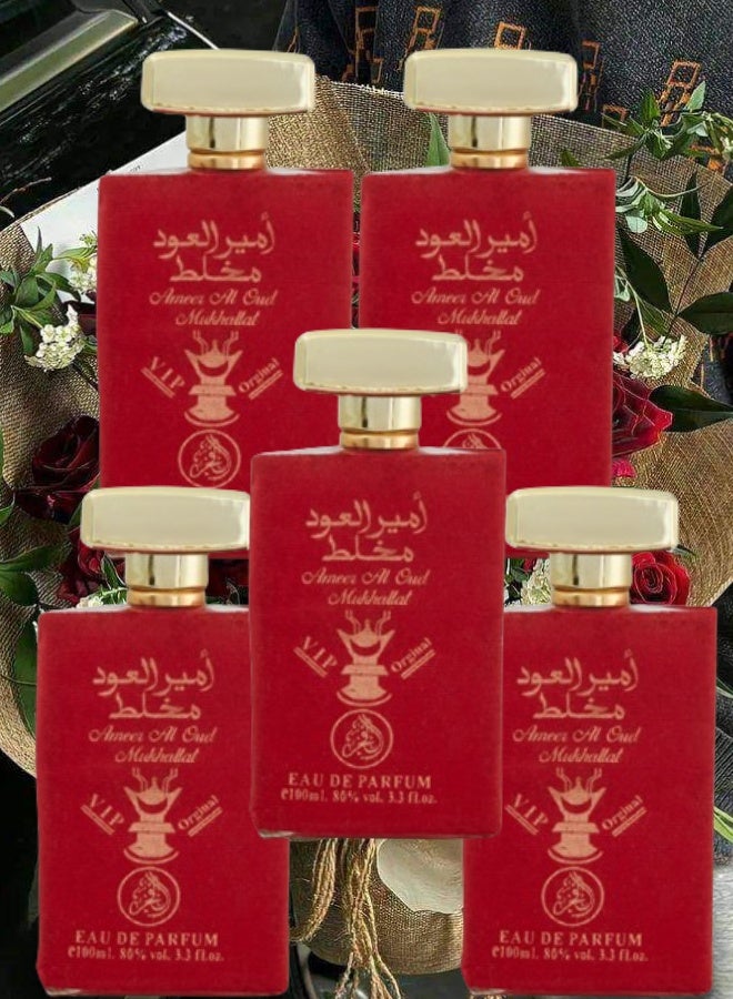 الفخر 5 قطع عطر امير العود مخلط 100مل - Image 1