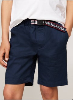 TOMMY HILFIGER Boys' Tape Regular Chino Shorts - Cotton, Blue  - Image 1