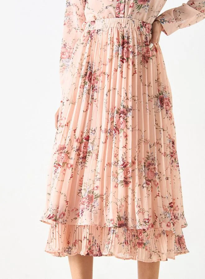 2Xtremz 2Xtremz All-Over Floral Print Skirt with Elasticated Waistband