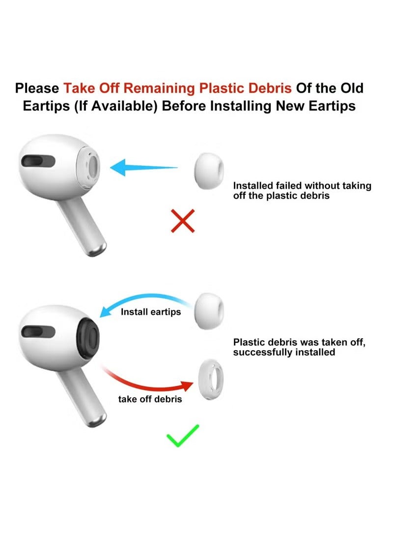 REACLOUD [3 Pairs] Replacement Ear Tips for Airpods Pro and Airpods Pro 2nd Generation with Noise Reduction Hole, Silicone Ear Tips for Airpods Pro with Portable Storage Box and Fit in The Charging Case(S/M/L) - Image 2