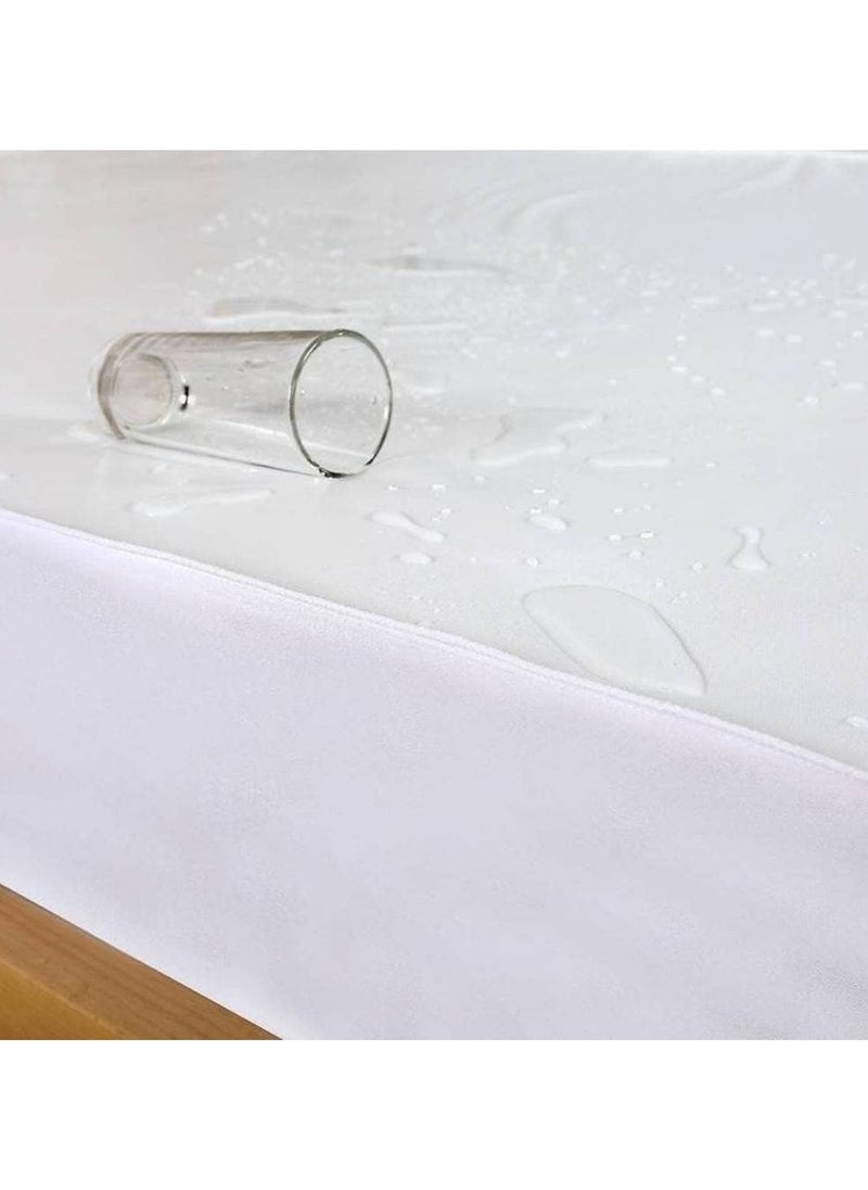 AKD - A two-in-one mattress protector and sealant that prevents leakage and is comfortable because it contains two layers, the inner is plastic and the outer is a soft, circular towel, size 140 by 200 cm. - Image 1