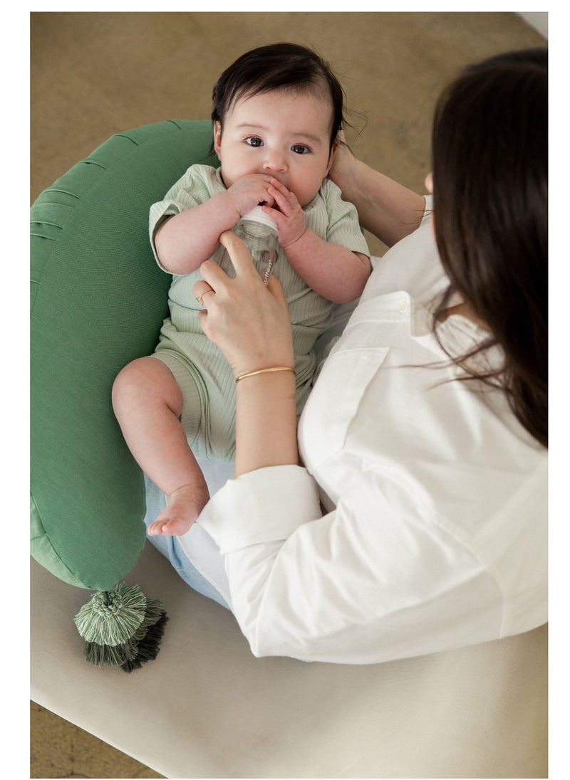 DockATot - Nursing Pillow 	Emerald Chambray - Image 1