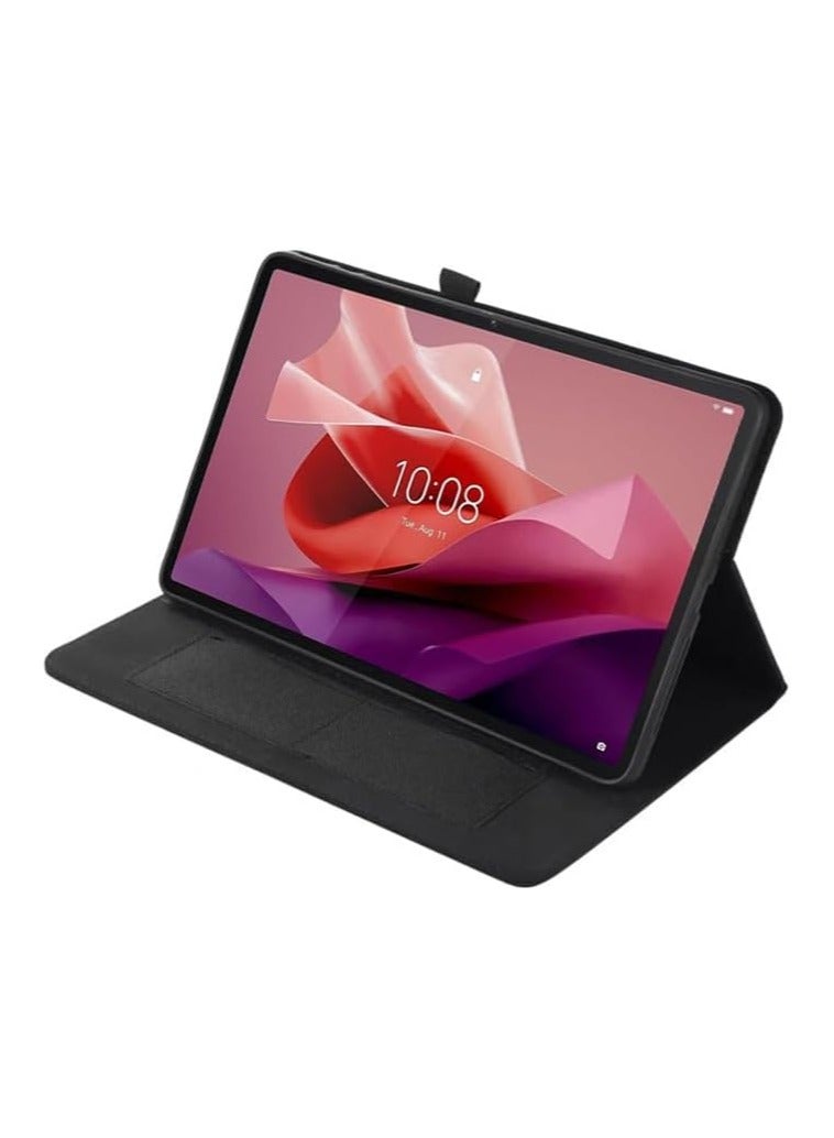 عام غطاء حماية لهاتف Lenovo Tab P12 12.7 بوصة (موديل 2023 TB-370FU/TB-371FC)، مصنوع من TPU، مزود بحافة حماية وقاعدة قابلة للطي، ويتميز بوظيفة الاستيقاظ التلقائي عند فتحه والنوم التلقائي عند إغلاقه. - Image 3
