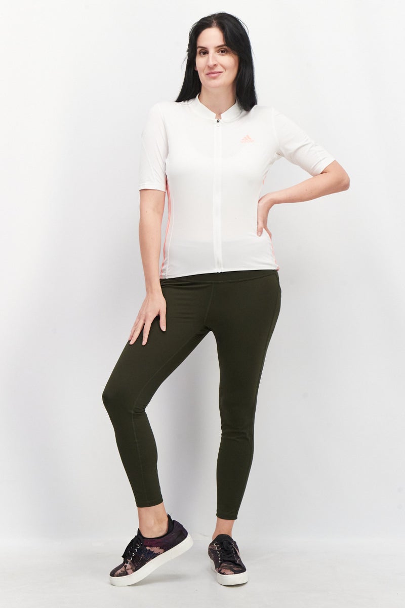 Adidas Women Sportwear Fit Brand Logo Jersey Top, White Combo - Image 2