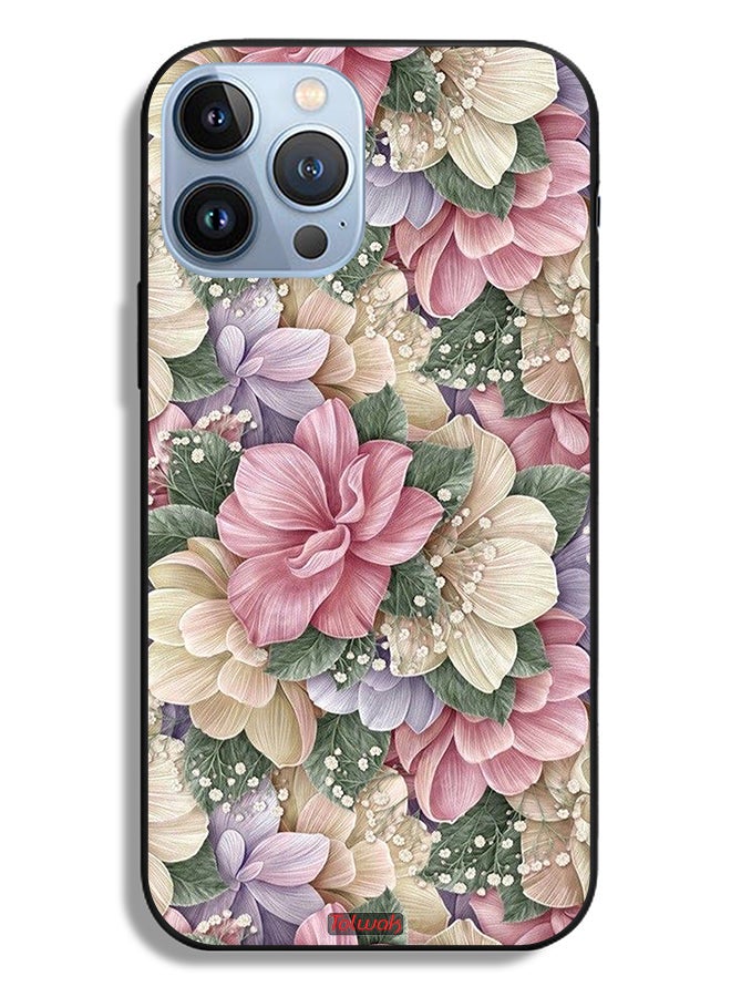 Tolwak Apple iPhone 13 Pro Max Protective Case Hd Floral - Image 2