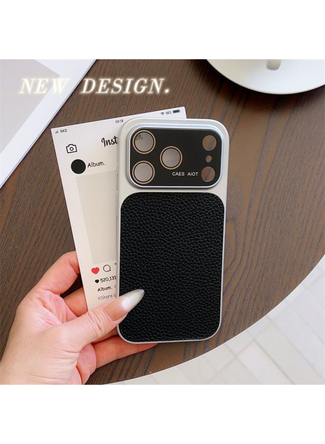 Large Window Design With Lychee Texture, Instantly Transforms Into A 17-inch Case, Suitable For Apple 16 Pro Max Phone Case, Full Protection Against Drops, Compatible With Apple 15/14 Leather