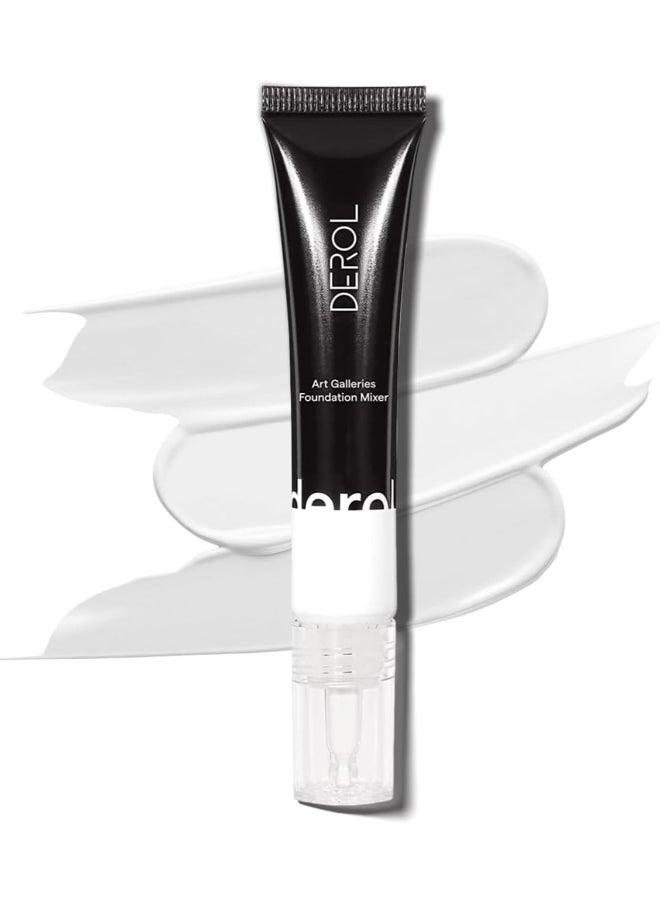 DEROL - Foundation Mixer, Foundation Adjusting Drops, Smooth and Light, Natural Undertone, Blends Easily with Foundation, Self Adjusting Foundation Mixer For Color Correction (01#White) - Image 1
