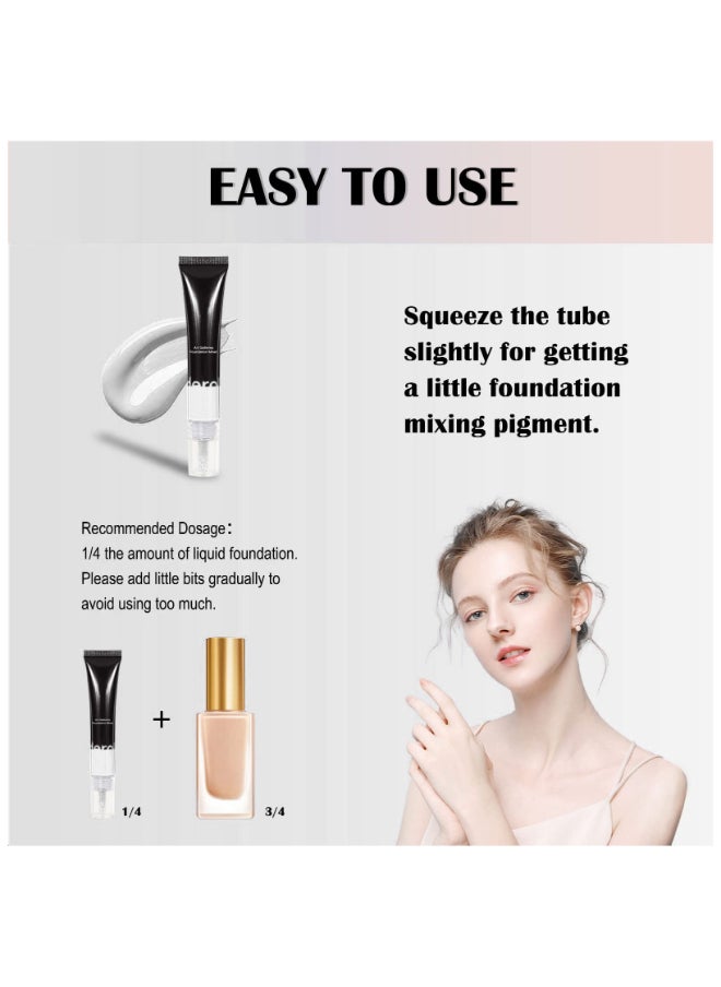 DEROL - Foundation Mixer, Foundation Adjusting Drops, Smooth and Light, Natural Undertone, Blends Easily with Foundation, Self Adjusting Foundation Mixer For Color Correction (01#White) - Image 1