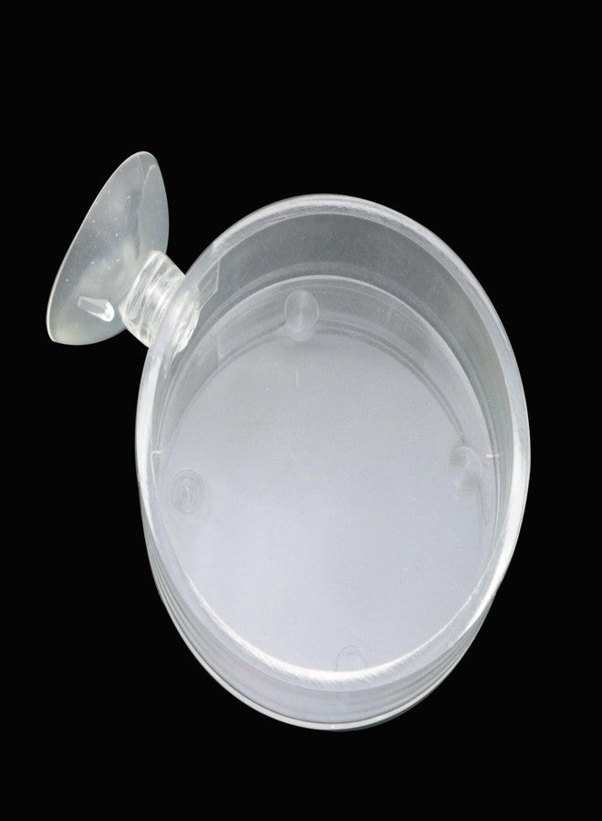 JCBIZ Transparent Feeding Bowl Acrylic Round Hollow Bowl 6.5cm with Suction Cup Feed Tray Tray for Aquarium Fish and Shrimp Adjustment - Image 2