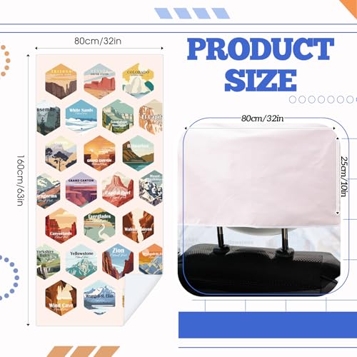 Hahafelt 2 Pack Car Seat Towel Covers with Storage Bag 63 x 32 Inch Universal Non Slip Waterproof Sweat Protector for Car Truck Gym Swimming Running Machine Washable Multi National Parks - Image 3