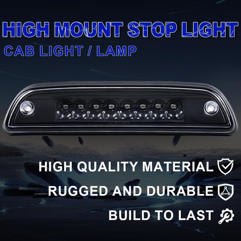 PIT66 LED 3rd Brake Light Compatible with Toyota Tacoma 1995-2015 Third Brake Light Lamp Signal Stop Cargo Black Housing Clear Lens - Image 4